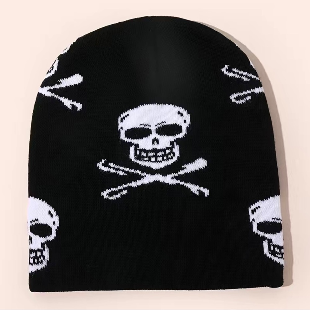 NWOT skull and crossbones beanie